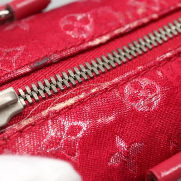 LOUIS VUITTON Monogram Satin Little Papillon Hand Bag Pink M92353 LV Auth - Picture 6 of 16